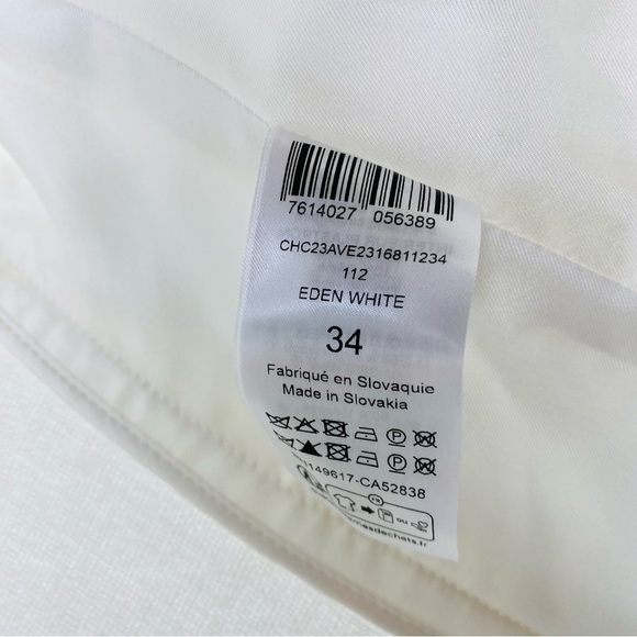 Chloe NEW Wool Cashmere Gauze Rustic Open Front Blazer Eden White Ivory Size XS - Picture 14 of 16